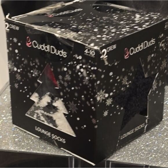 Cuddl Duds 2-Pair Crew Sock Lounge Socks Box Set - Picture 3 of 4